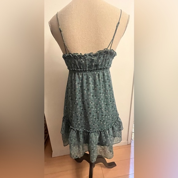 American eagle baby doll mini dress size 2 spaghetti straps teal - Picture 2 of 7
